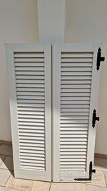 Persiana bianca in legno per finestra (90 x 150) p