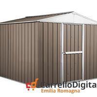 Box porta attrezzi lamiera 276x260cm 7 mq tortora