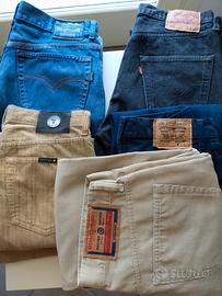Pantaloni vintage tg. 46/48, vari colori e stoffe