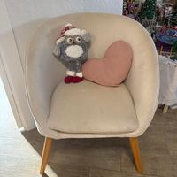 Poltrona alcantara beige