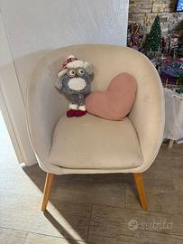 Poltrona alcantara beige