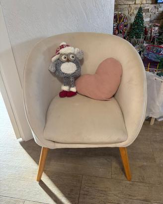 Poltrona alcantara beige