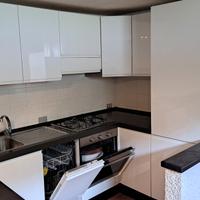 cucina angolare laminato bianco lucido