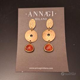 Orecchini nichel free arancione 