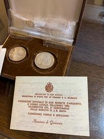 Dittico Monete argento San Marino  dittico