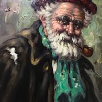 Antico dipinto Alberto Cecconi (1897-1971)