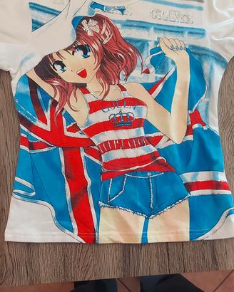 maglia donna tg M stile manga giapponese 