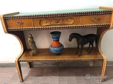 Mobile consolle artigianale vintage anni '70