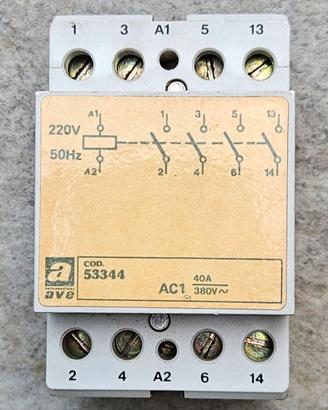 Contattore modulare AVE 53344 40A 220V 3P