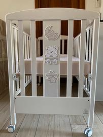 Lettino con sbarre Italbaby + materasso AirCuddle