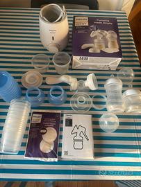 Set tiralatte,scaldabiberon ,biberon Avent