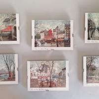 Quadretti con stampe vintage di Parigi 