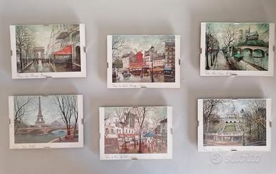 Quadretti con stampe vintage di Parigi 