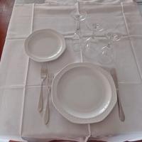 Set piatti bicchieri posate ristorante completo 
