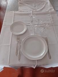 Set piatti bicchieri posate ristorante completo 