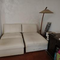 Chaise Longue In pelle,bianche..