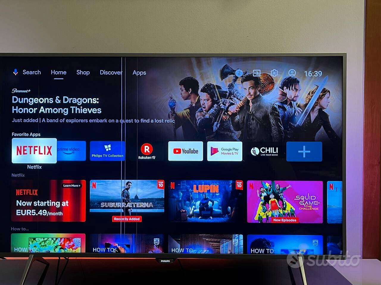 Philips Smart TV UHD 49'' PUS6432 con difetti Audio/Video In vendita