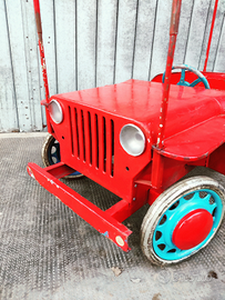 Auto a pedali JEEP WILLYS anni 50 pompieri
