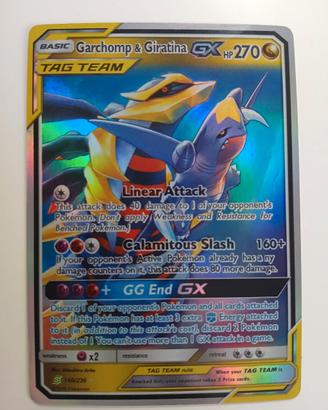 Carta Pokemon Garchomp & Giratina GX alleati