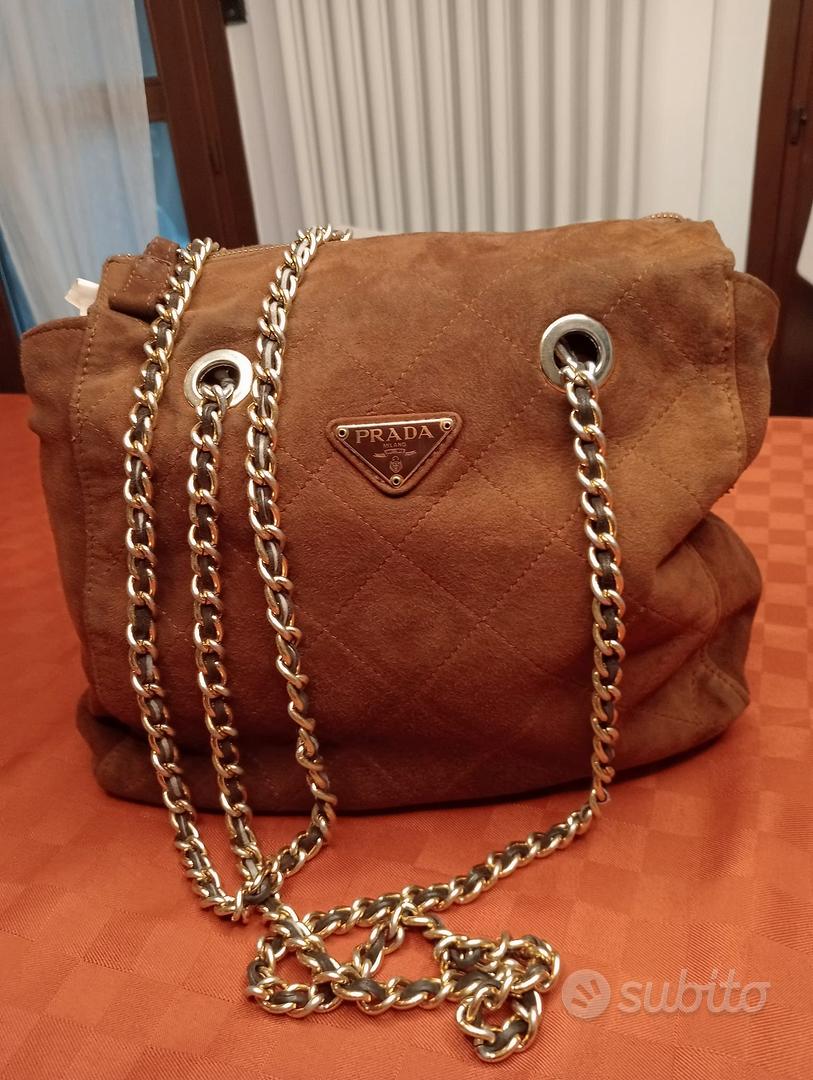 borsa vintage prada originale pelle scamosciata Abbigliamento e Accessori In vendita a Milano