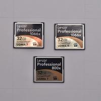 3x Lexar Professional CompactFlash 32 GB