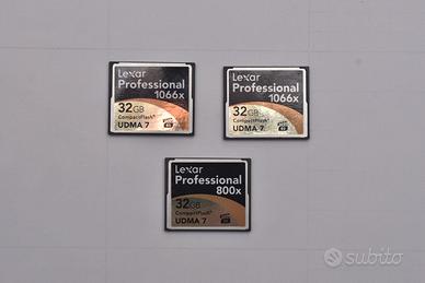 3x Lexar Professional CompactFlash 32 GB