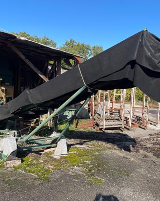 Nastro trasportatore + sega circolare +spaccalegna