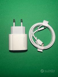Caricabatterie 20W e Cavo USB-C da 60W Originali
