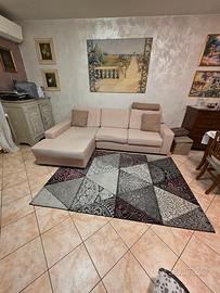 Divano 3 posti con penisola + Tappeto moderno 