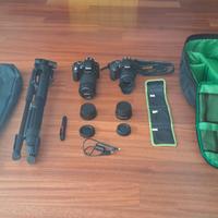 Kit Nikon D3400 e D3200 con obiettivi + accessori