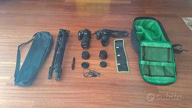Kit Nikon D3400 e D3200 con obiettivi + accessori