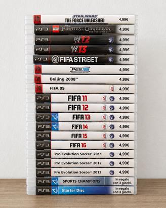 Set Giochi PlayStation 3. Prezzo per gioco.