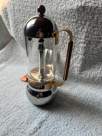 Caffettiera vintage Glasnost oro 24 kt e radica