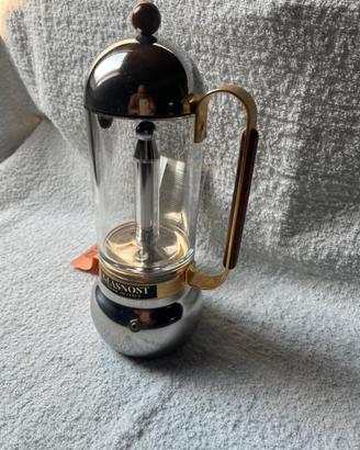 Caffettiera vintage Glasnost oro 24 kt e radica