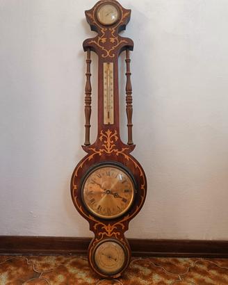 orologio vintage con barometro e termometro '60
