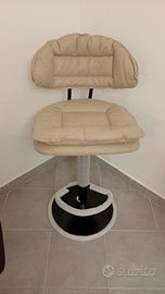 set 2 sgabelli moderni beige imbottiti 