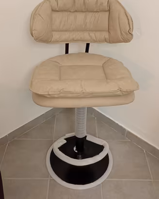 set 2 sgabelli moderni beige imbottiti 