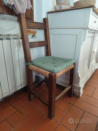 6 seggiole legno massello 