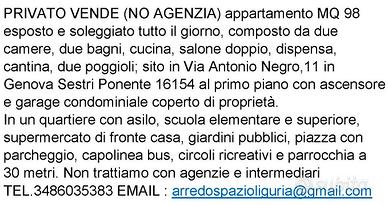 Appartamento MQ 98 esposto e soleggiato tutto il