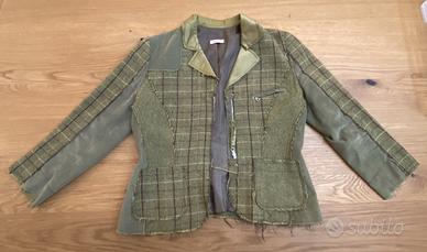 Giacca Max&Co verde oliva sfrangiata vintage
