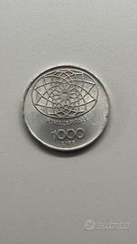 Moneta d’argento 1000 lire Centen Roma capitale