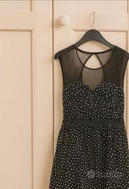 Abito guess nuovo con cartellino nero tulle 