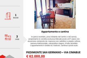 Appartamento 6 ° piano con posto auto e cantina