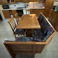 Tavolo legno allungabile, sedie e panca