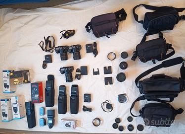 Attrezzatura assortita Nikon e Canon