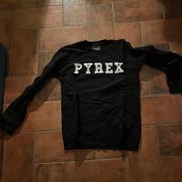 Felpa Pyrex nera con scritta bianca