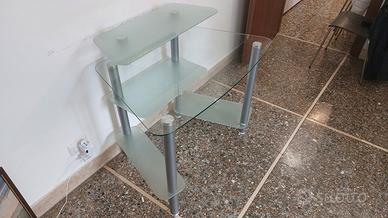 Scrivania per PC vetro/metallo - buone condizioni