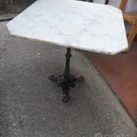 TAVOLO DA GIARDINO CON APPOGGIO IN MARMO 