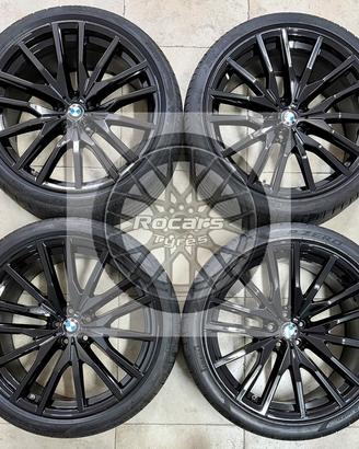 Cerchi 22 neri e pneumatici originali Bmw X5 X6