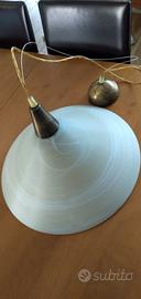  Lampadario vetro satinato conico 